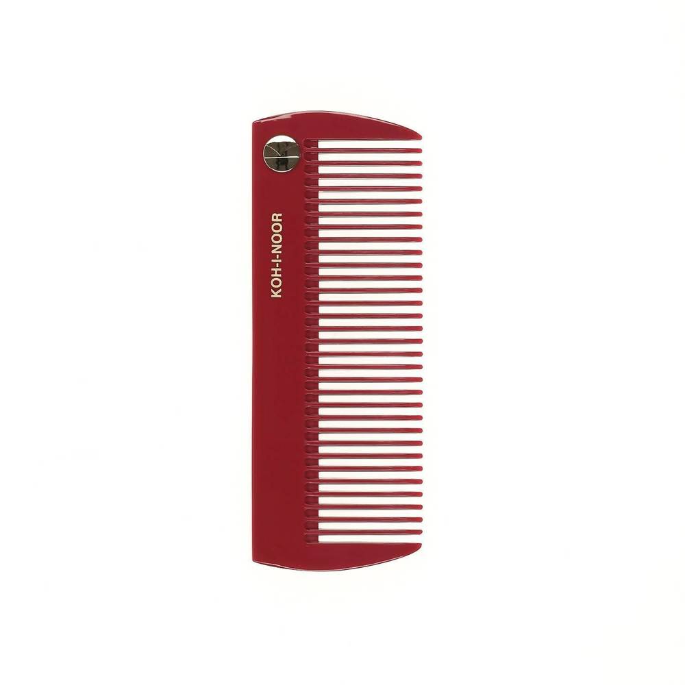NEW KOH-I-NOOR BEAUTY USA women's wide tooth comb in burgundy red